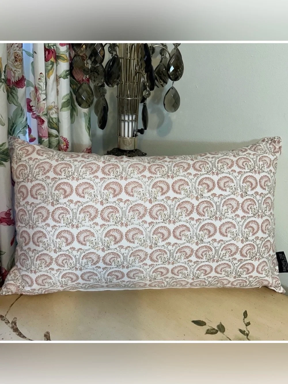 Rachel Zoe Decorative Floral Accent Throw Lumbar Pillow